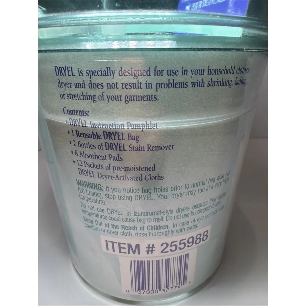 Dryel At-Home Dry Clean Only Fabric Care Starter Kit  Vintage 1997  NO Bag
